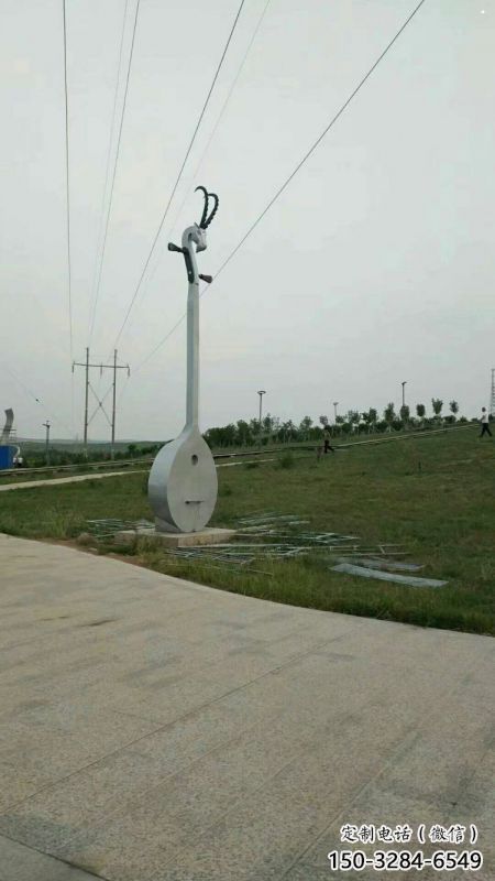 馬頭琴雕塑精選，戶外雕塑，不銹鋼馬頭琴雕塑優(yōu)價(jià)