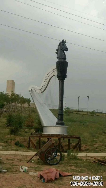 馬頭琴雕塑生產，城市裝飾，不銹鋼馬頭琴雕塑選定
