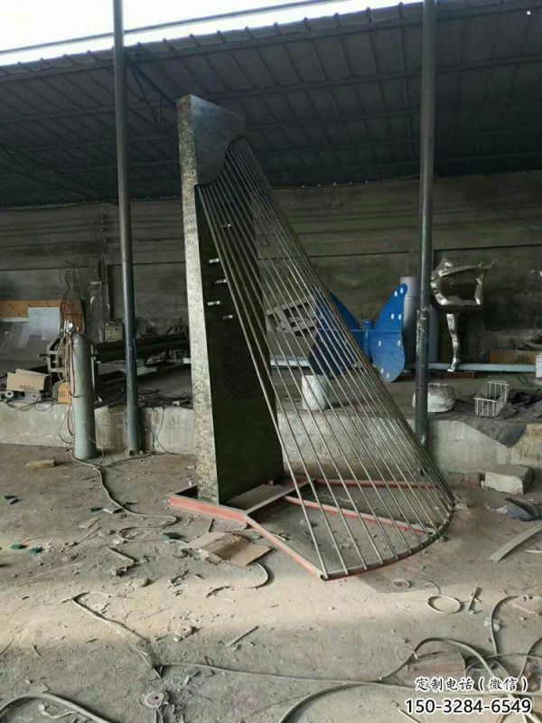 馬頭琴雕塑制造商，小區擺件，不銹鋼馬頭琴雕塑制造商