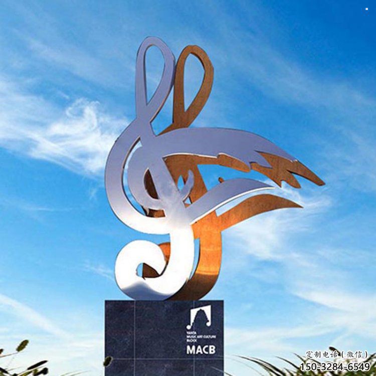 提琴雕塑觀賞型，小區雕塑，不銹鋼提琴雕塑優價