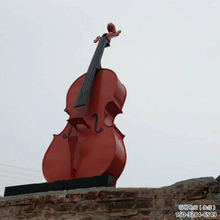 小提琴雕塑精品，小區(qū)雕塑，不銹鋼小提琴雕塑提供