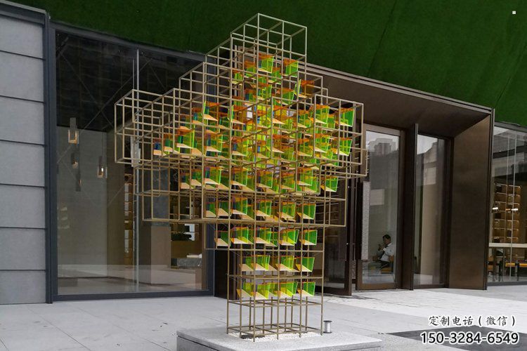 魔方雕塑供應，城市雕塑，大型燈光魔方雕塑制造