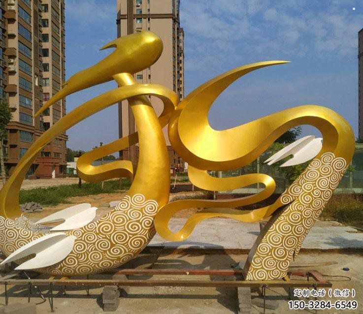 抽象和字雕塑展品，小區雕塑，不銹鋼和字雕塑制作精選