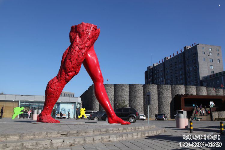 大型人字雕塑制作，花園小品，不銹鋼人字雕塑廠家提供