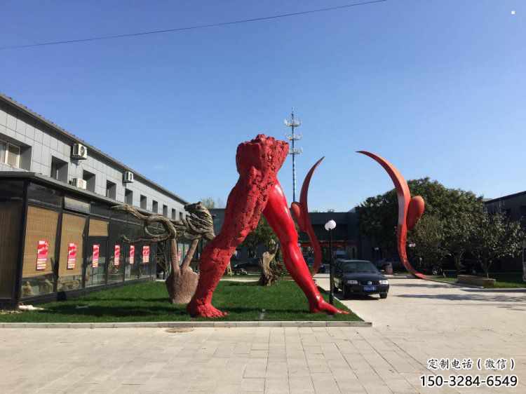 紀念人字雕塑生產，廣場雕塑，不銹鋼人字雕塑展品