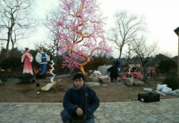 櫻花雕塑預定，露天雕塑，不銹鋼櫻花雕塑制作