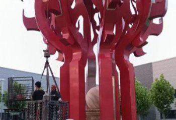 火球雕塑，精神堡壘火球雕塑落地展示