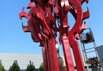 火球雕塑，精神堡壘火球雕塑落地展示