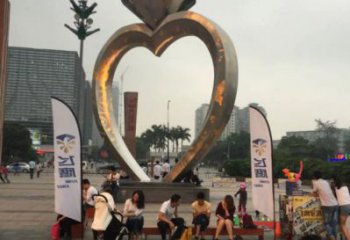 戒指環雕塑承接，景區案例，公園戒指環雕塑定制