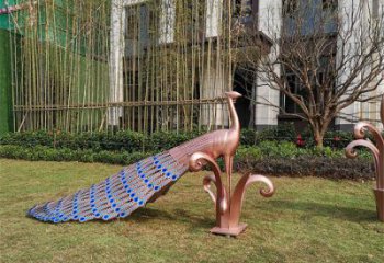 歐式孔雀雕塑生產(chǎn)，白鋼構(gòu)件，不銹鋼孔雀雕塑通用