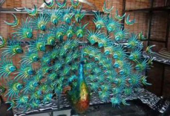 孔雀開屏景觀雕塑精品，小區雕塑，景觀孔雀開屏雕塑廠家