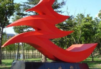 人字雕塑優選，室外雕塑，彩繪不銹鋼人字雕塑廠家