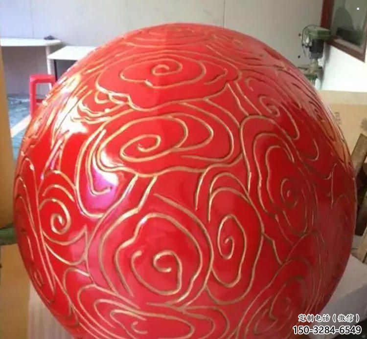 鏤空球雕塑廠(chǎng)家，美陳雕塑烤漆鏤空球雕塑優(yōu)選