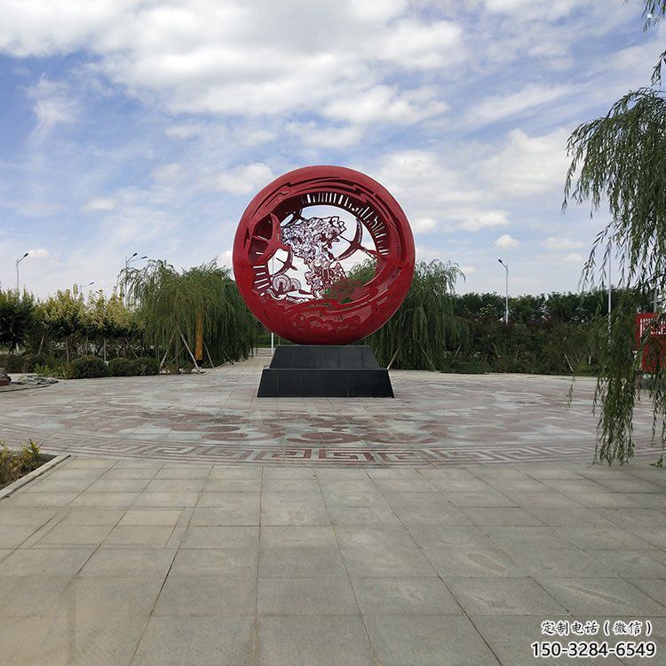 空心球雕塑廠，透雕系列，鏤空空心球雕塑提供