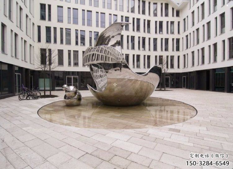 景觀球雕塑制作，景區案例，不銹鋼景觀球雕塑廠家
