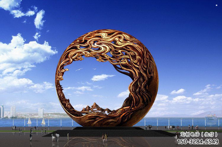 球形雕塑訂做，美陳雕塑，不銹鋼球形雕塑優選