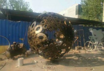 廣場球體雕塑，露天雕塑，不銹鋼球體雕塑標準