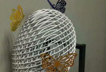 鏤空球雕塑精選，小區擺件，異形鏤空球雕塑選用