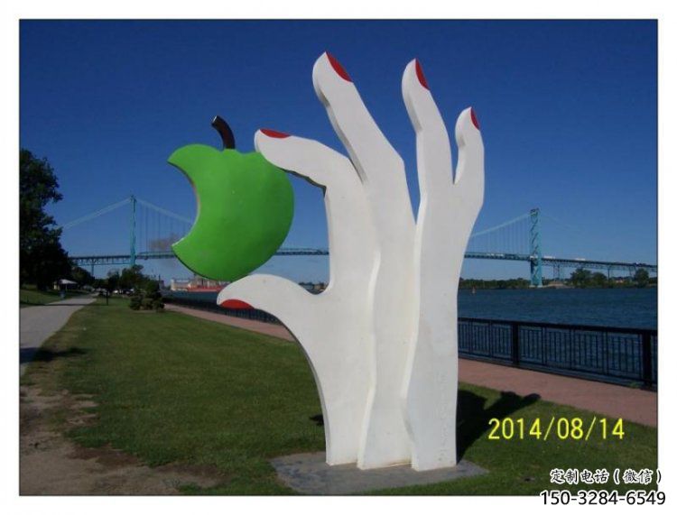 手掌雕塑提供，園林裝飾，不銹鋼手掌雕塑承接