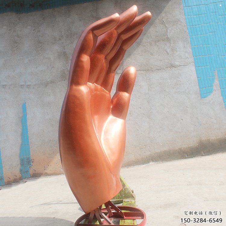 手指雕塑專供，小區(qū)擺件，不銹鋼手指雕塑訂做廠家