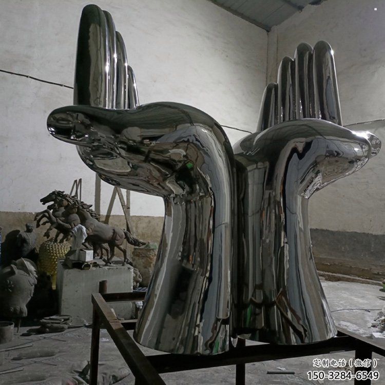 雙手雕塑批發，小區雕塑，不銹鋼雙手雕塑點擊