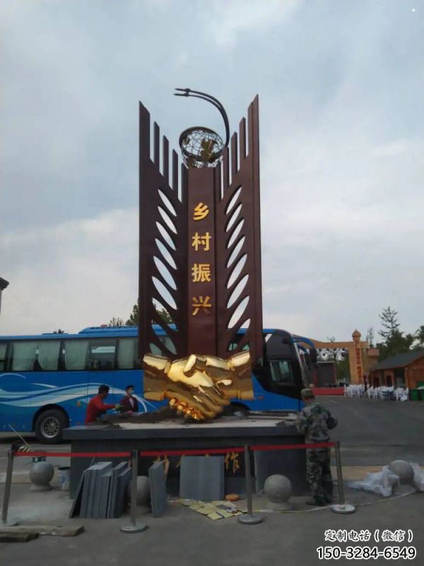 精神堡壘握手雕塑，廣場系列，不銹鋼握手雕塑優選