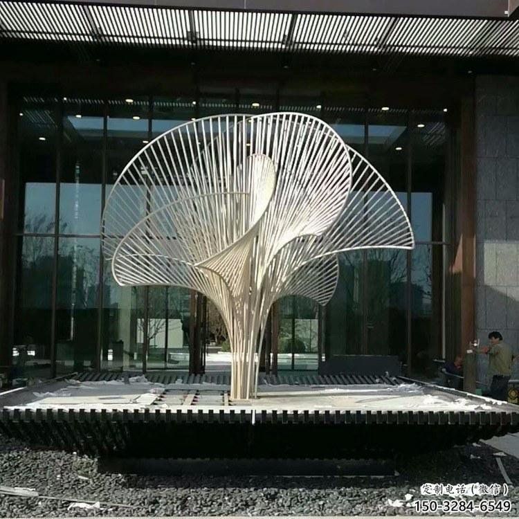 遮陽樹雕塑供求，植物題材雕塑，不銹鋼遮陽樹雕塑制造商