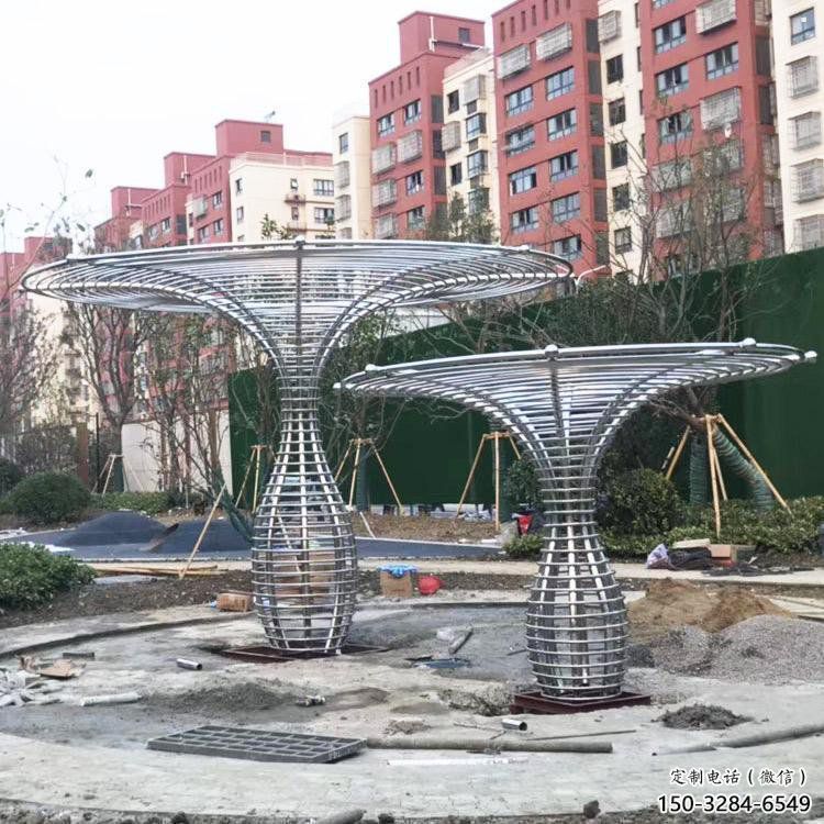 遮陽樹雕塑供應(yīng)，城區(qū)小品，鏤空遮陽樹雕塑制造商