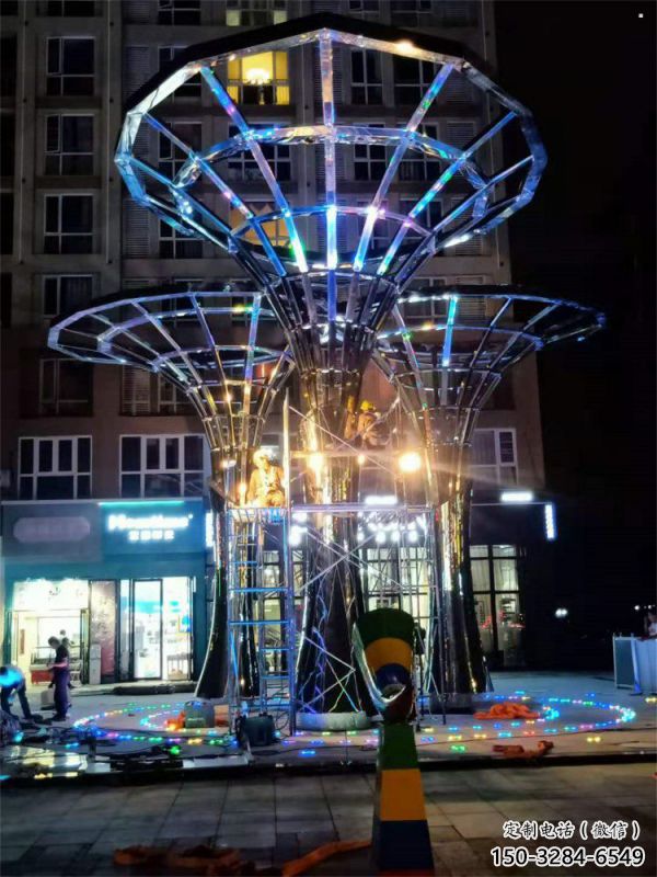 遮陽(yáng)樹(shù)雕塑制造，歐式風(fēng)格，鏤空遮陽(yáng)樹(shù)雕塑廠家