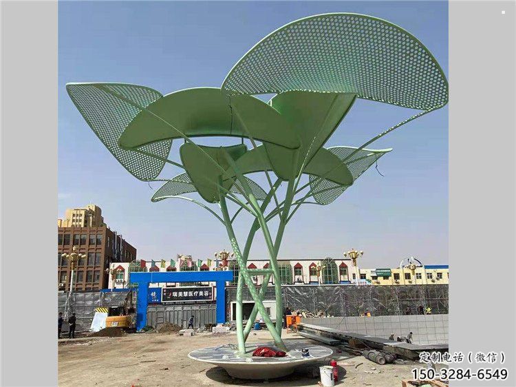 鏤空樹雕塑制造商，城市雕塑，烤漆鏤空樹雕塑定制