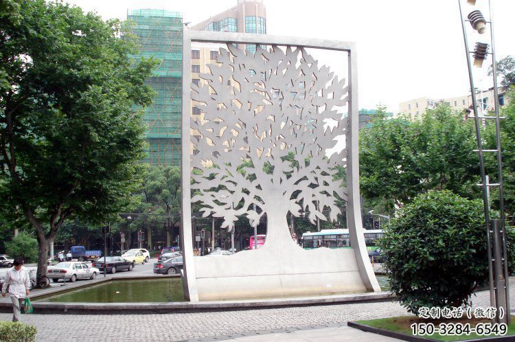 鏤空樹雕塑常用，景觀概念，鏤空剪紙樹雕塑生產廠家