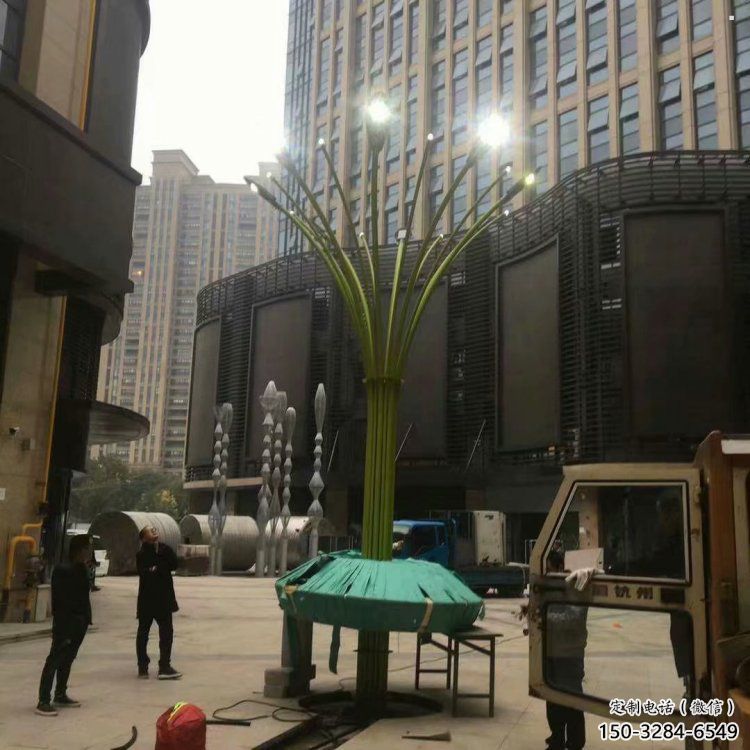 燈光樹雕塑選定，景觀雕塑，燈光蘑菇樹雕塑生產商