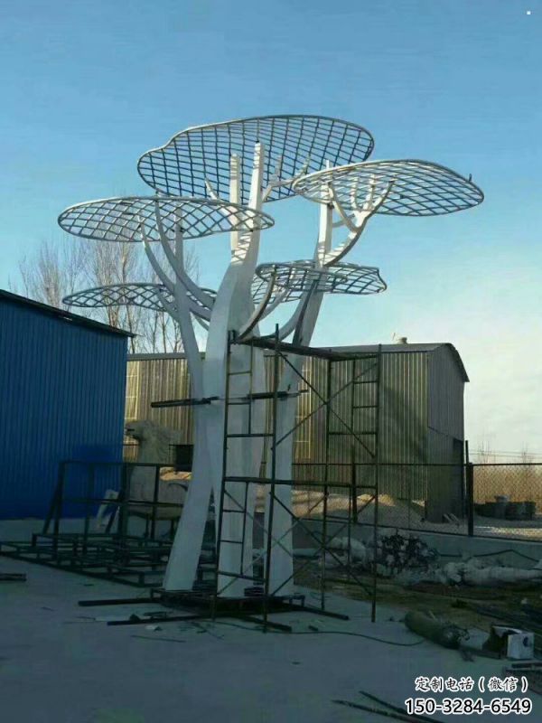 蘑菇樹雕塑制作，景區(qū)雕塑，城市鏤空蘑菇樹雕塑提供