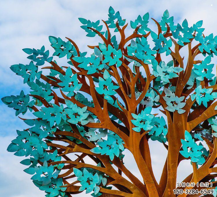 傘樹雕塑制作，村標(biāo)概念，城市鏤空傘樹雕塑承接