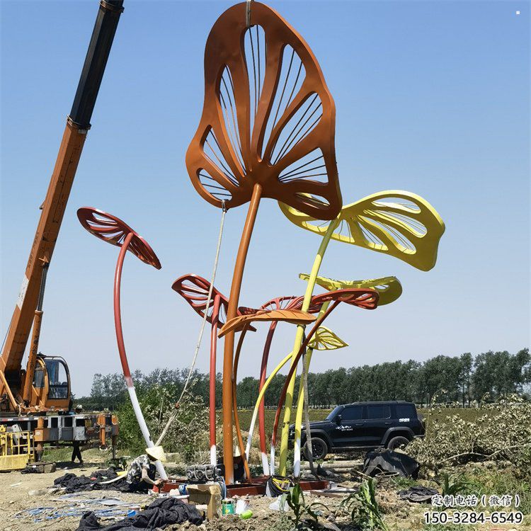 芭蕉葉雕塑精選，多彩藝術，不銹鋼芭蕉葉雕塑生產