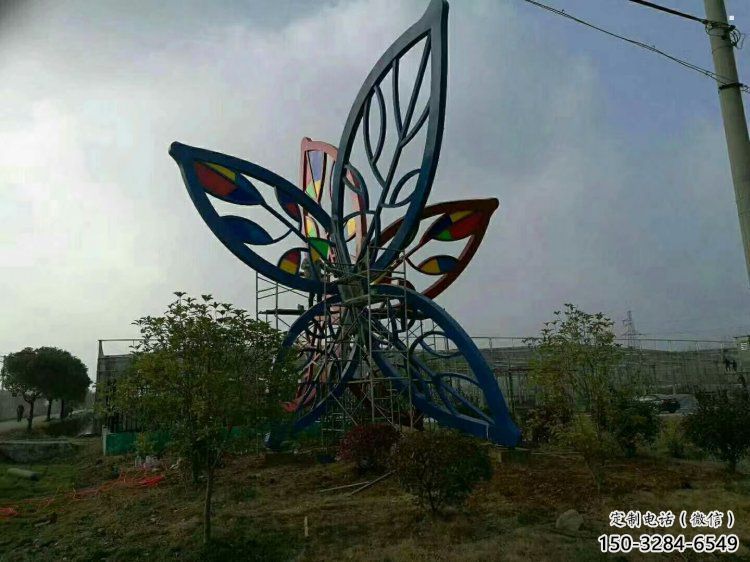 燈光樹葉雕塑優選，景區案例，抽象燈光樹葉雕塑選用