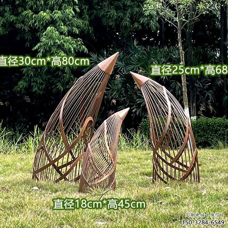 鏤空竹筍雕塑批發(fā)，廣場系列，不銹鋼竹筍雕塑優(yōu)選