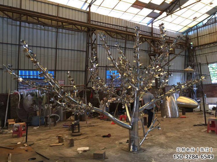 楓樹雕塑精選，美陳雕塑，不銹鋼楓樹雕塑制作