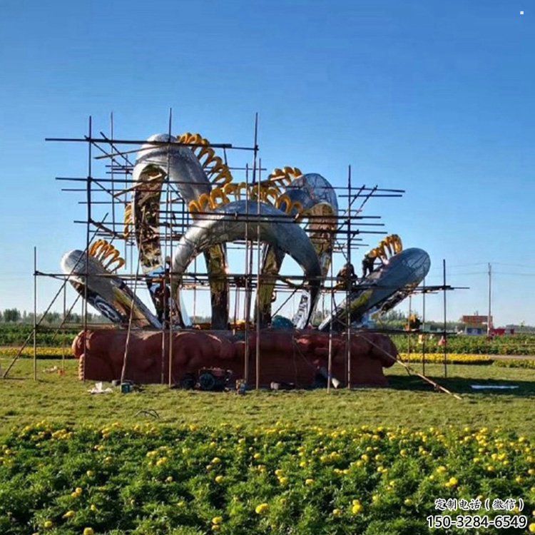 四葉草雕塑精選，室外雕塑，不銹鋼四葉草雕塑選定