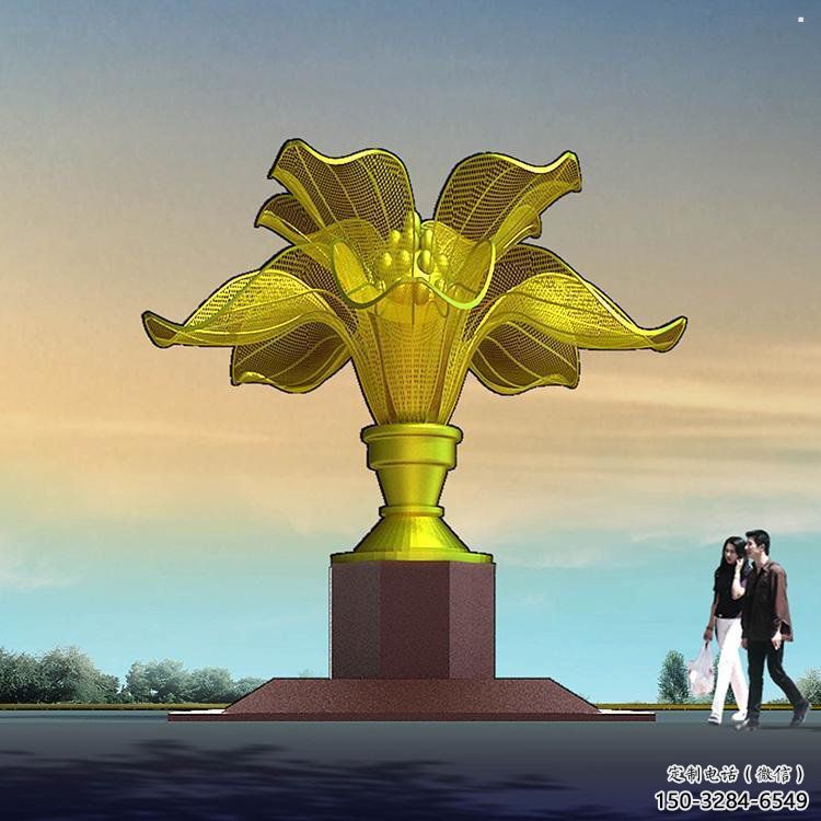 發(fā)財樹雕塑服務(wù)商，街道標(biāo)識，發(fā)財樹雕塑定制廠家