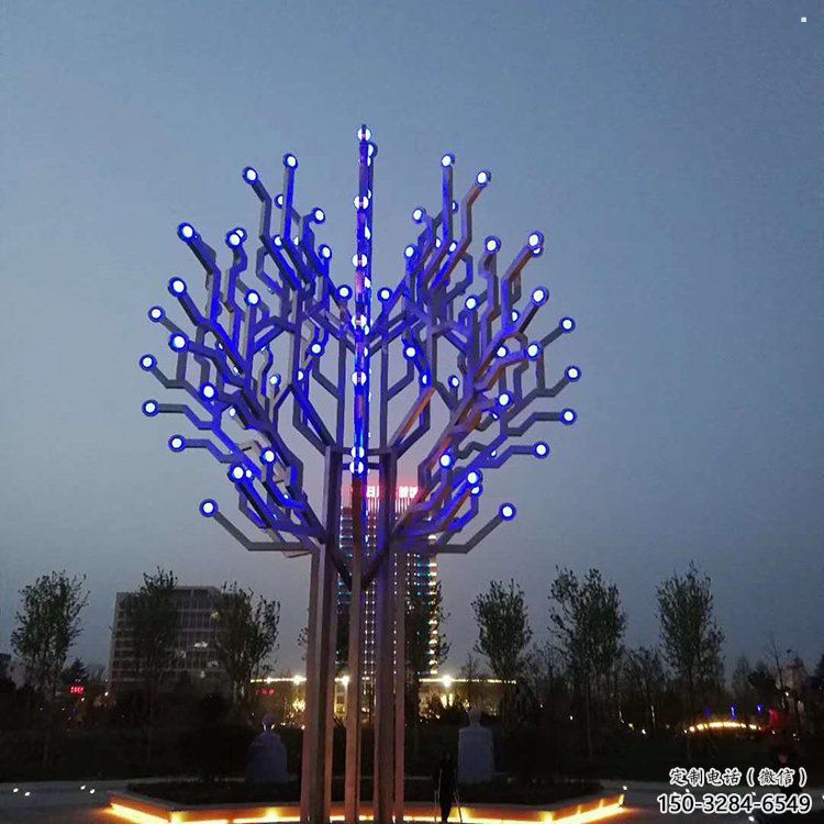 發財樹雕塑精選，歐式風格，不銹鋼發財樹雕塑選定