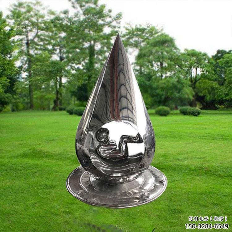 水滴雕塑精選，美陳雕塑，鏡面不銹鋼水滴雕塑通用