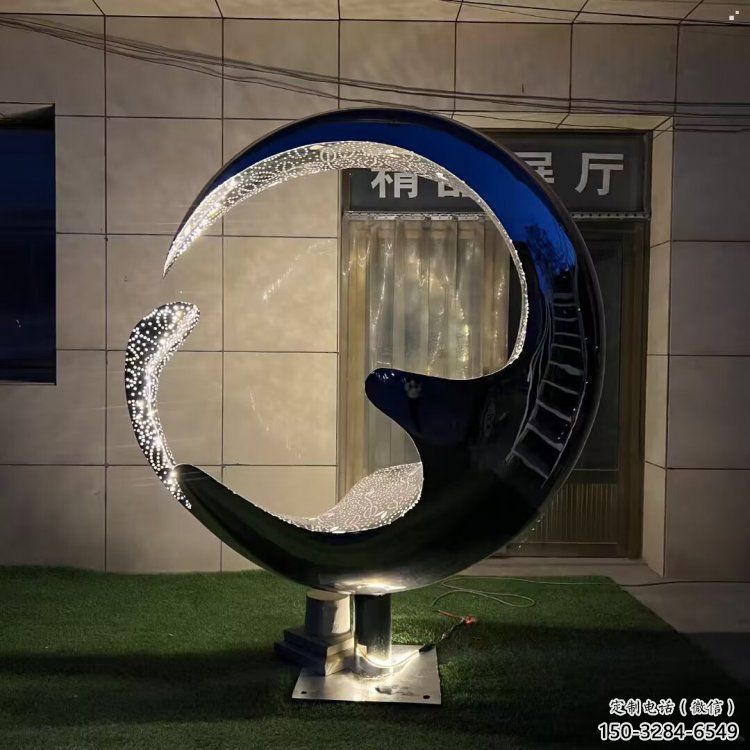 小區(qū)水滴雕塑，拉絲景觀雕塑，抽象效果