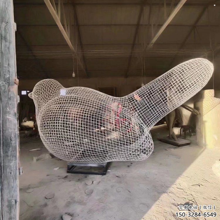 鏤空鳥雕塑供需，廣場雕塑，鐵藝小鳥雕塑定制