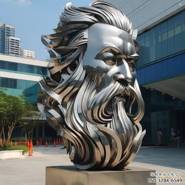 白鋼人頭像雕塑優選，室外雕塑，鏡面人頭像雕塑優選