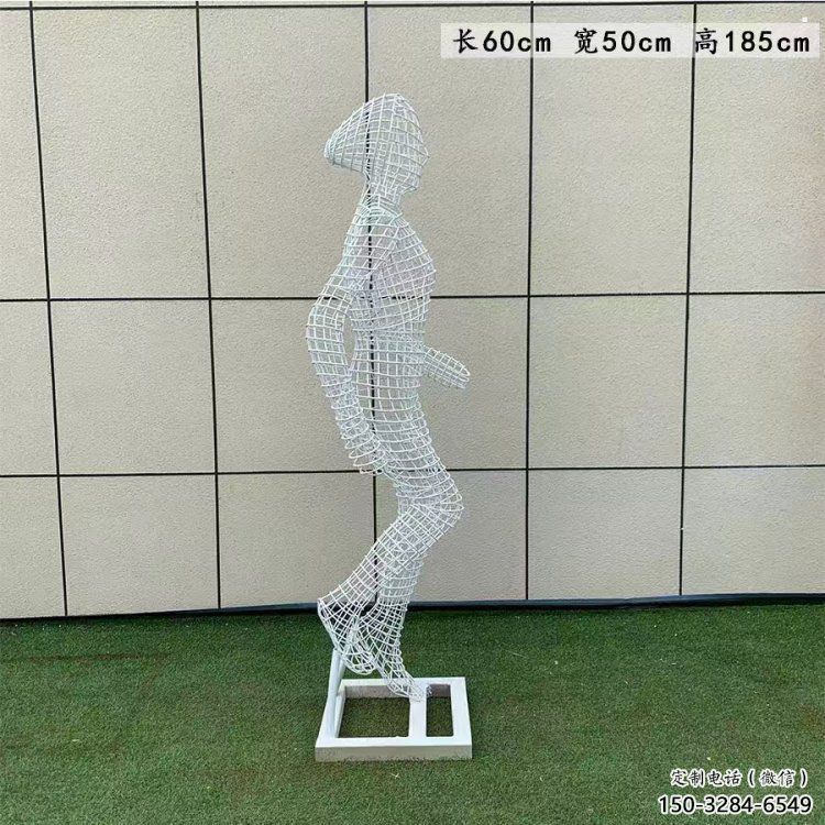 鏤空體育雕塑供求，編織雕塑，鐵藝健兒人物雕塑制造商