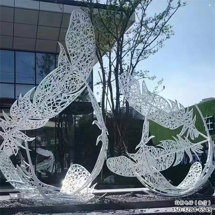 羽毛雕塑工程供應，校園雕塑，烤漆羽毛雕塑供求