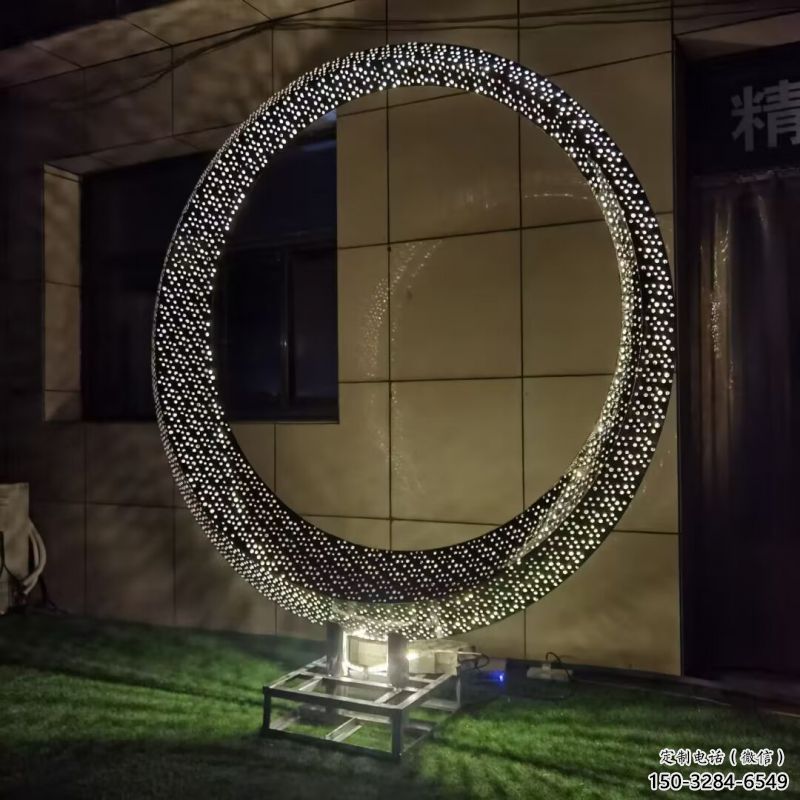 圓環雕塑生產，透雕系列，別墅燈光圓環雕塑生產商