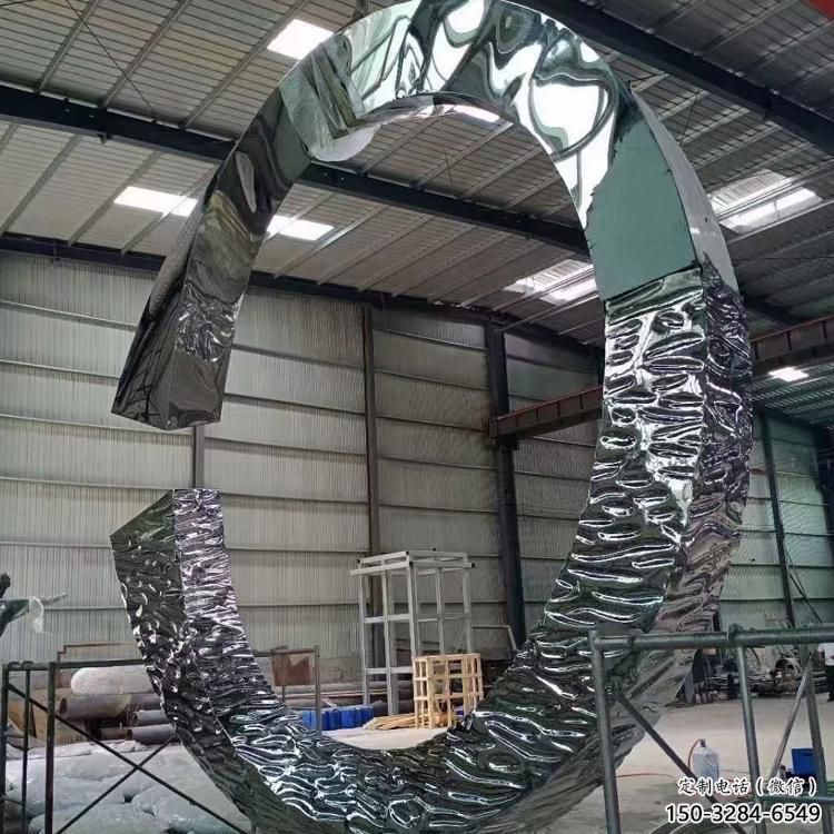 花園圓環雕塑批發，標識雕塑，不銹鋼圓環雕塑優選