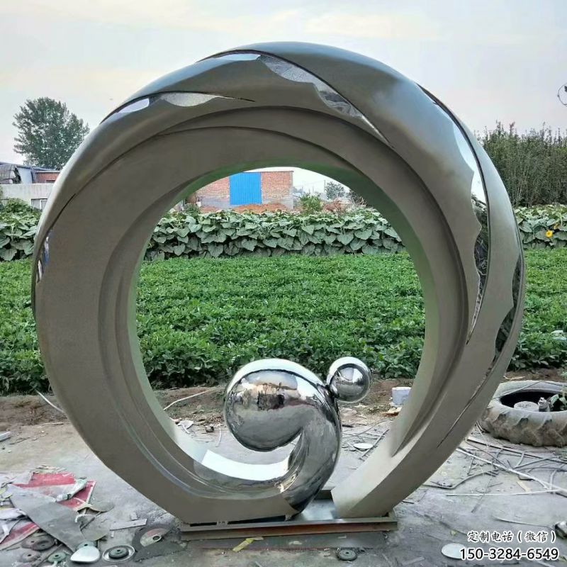 圓環雕塑優選，室外雕塑，不銹鋼圓環雕塑優選